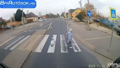 Ezt látni kell: átengedték a zebrán az idős nőt, így reagált (videó)