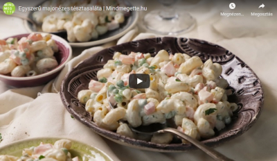 IGAZI SZÍNKAVALKÁD! EGYSZERŰ MAJONÉZES TÉSZTASALÁTA ZÖLDSÉGEKKEL- receptvideó