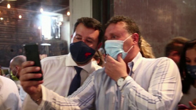 Így ünnepelték Salvini győzelmét